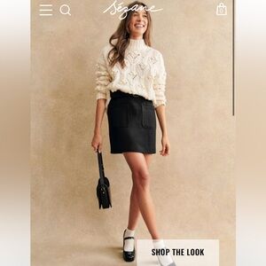 Sezane Wool Mini Skirt